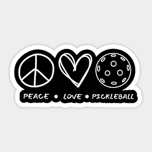 Peace Love Pickleball Sticker